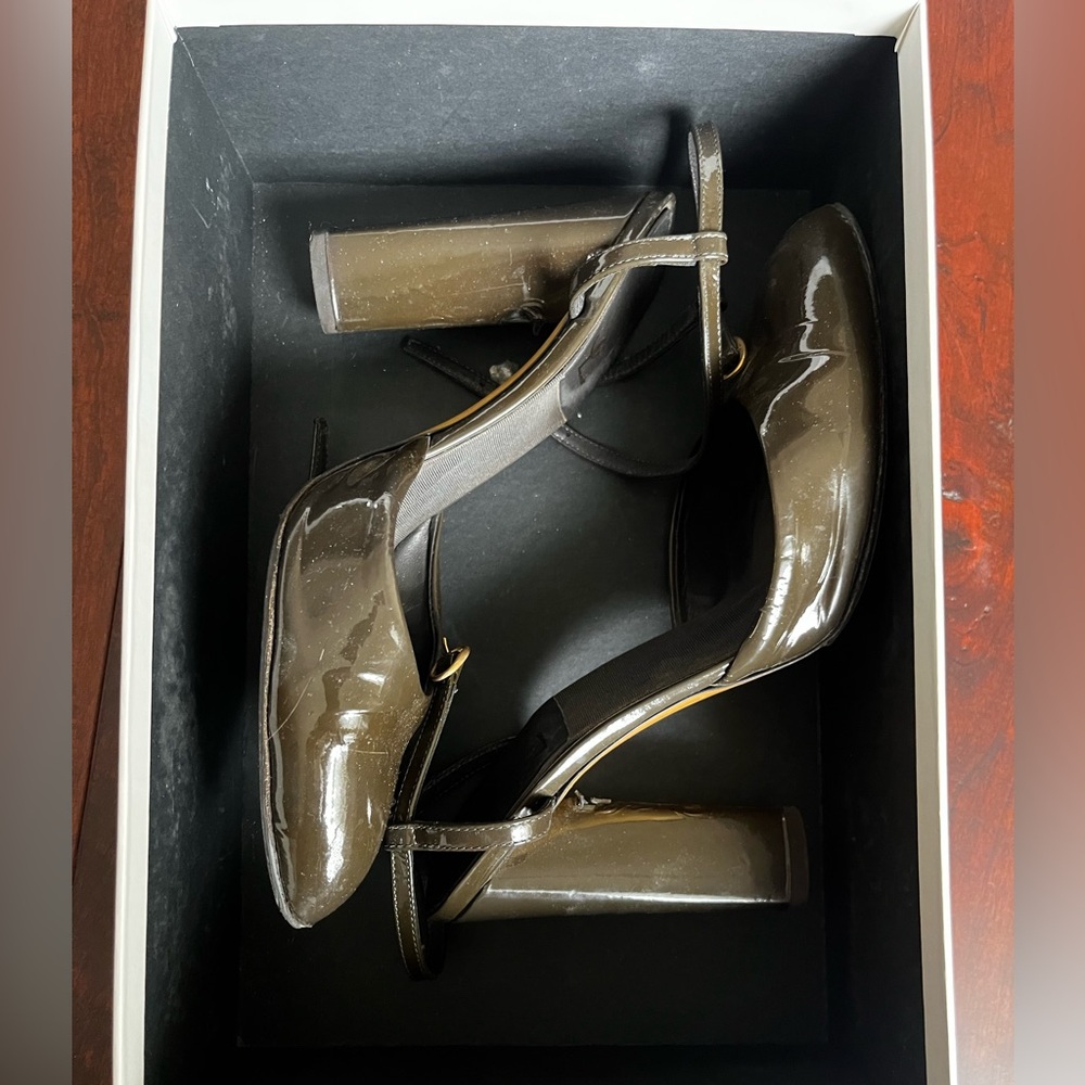 YSL Ankle Strap Patent Leather Heels, size 39 - Picture 6 of 9